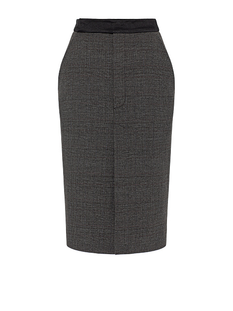 Checked suiting pencil skirt, 1