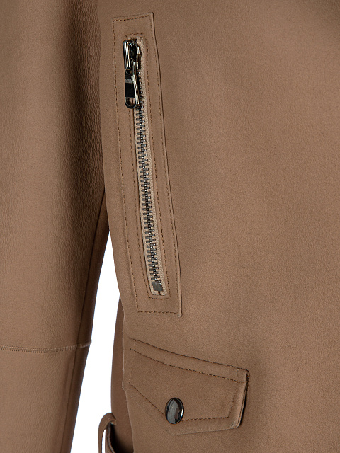 Brown Shearling Biker Jacket, 3 Brown Shearling Biker Jacket, 3