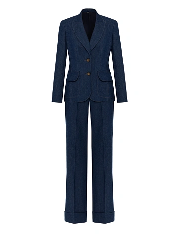 Blue Denim Pant Suit, 1