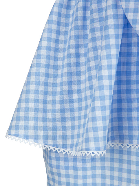 Light Blue Checked Cotton Top & Mini Skirt, 6 Light Blue Checked Cotton Top & Mini Skirt, 6