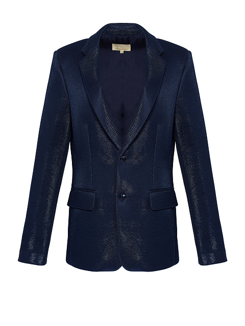 Dark blue single-breasted jacket with lurex, 1 Dark blue single-breasted jacket with lurex, 1