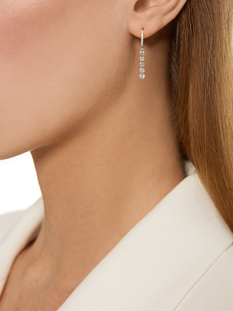 White gold hoops with diamonds, 2