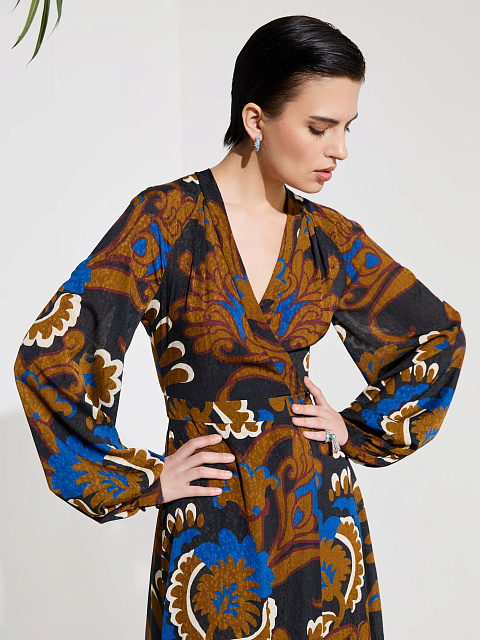 Brown floral-print maxi dress, 6 Brown floral-print maxi dress, 6
