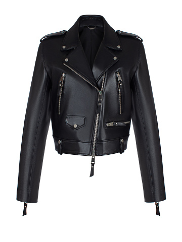 Black Leather Biker Jacket, 2