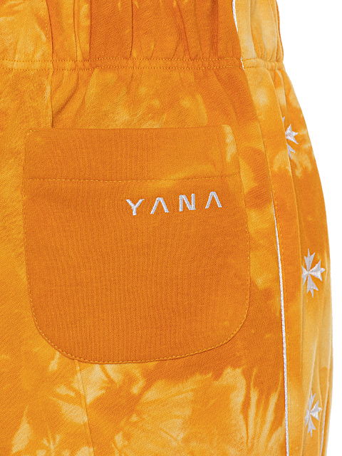 Orange tie-dye tracksuit with cropped sweatshirt and cornflower embroidery, 5 Orange tie-dye tracksuit with cropped sweatshirt and cornflower embroidery, 5