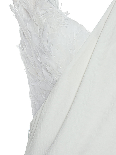 White Dress Made Of Silk And Feathers, 4 White Dress Made Of Silk And Feathers, 4
