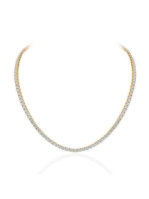 Yellow gold necklace with LG diamonds, 1