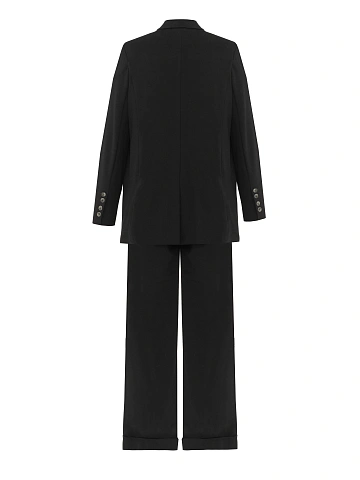 Black Jersey Pant Suit, 2