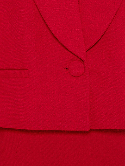 Red Two-piece Suit With Jacket And Mini Skirt, 11