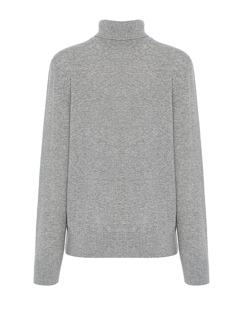 Men's Grey Cashmere Turtleneck Sweater, 1