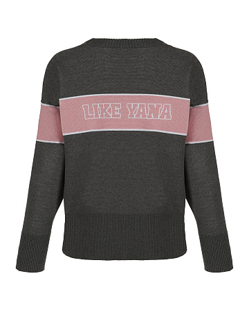 Grey & Pink Bad Girls Club Sweater, 2