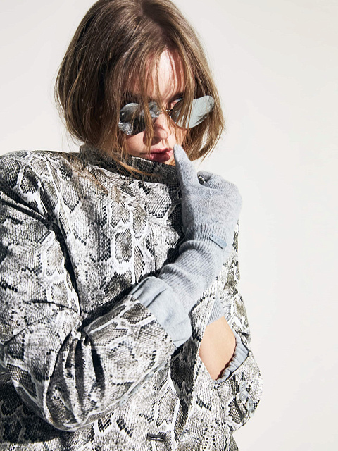Grey Snakeskin Prined Faux Leather Jacket, 3 Grey Snakeskin Prined Faux Leather Jacket, 3