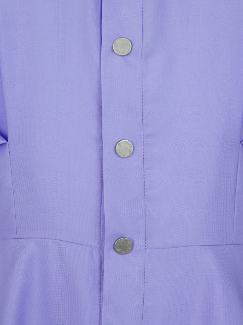 Lilac Cotton Shirt Mini Dress, 3