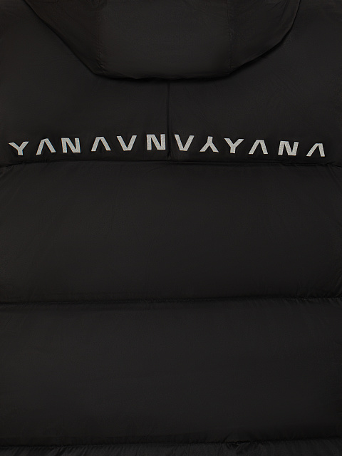 Black Unisex Hooded Puffer Jacket, 5