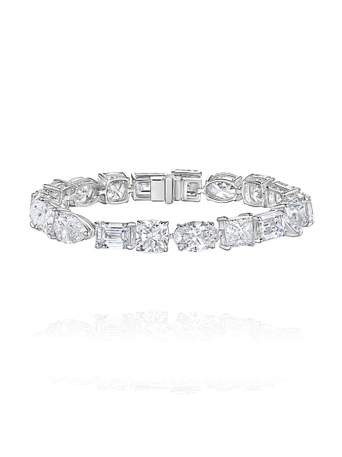 White gold bracelet with LG diamonds, 1