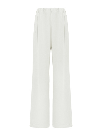 Milk-colored fleece sweatpants, 1