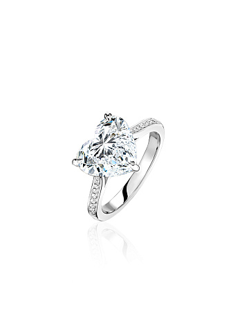 Ring with an LG diamond in a “heart” cut, 1
