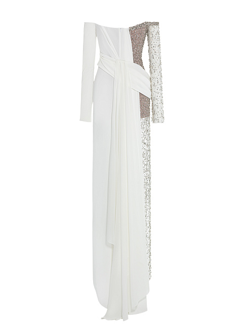 White maxi dress with crystals, 2