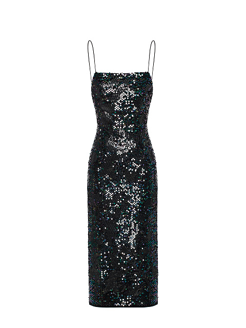 Black Sequin Velvet Midi Dress, 1 Black Sequin Velvet Midi Dress, 1