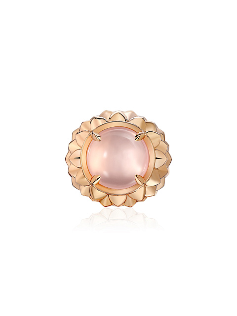 Rose gold ring with rose quartz, 5