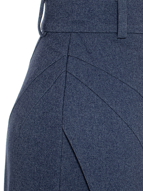 Blue Wool Midi Skirt Suit, 7 Blue Wool Midi Skirt Suit, 7