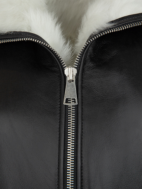 Black & White Shearling Vest, 3 Black & White Shearling Vest, 3