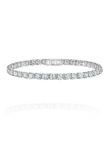 White gold bracelet with round-cut diamonds , 1
