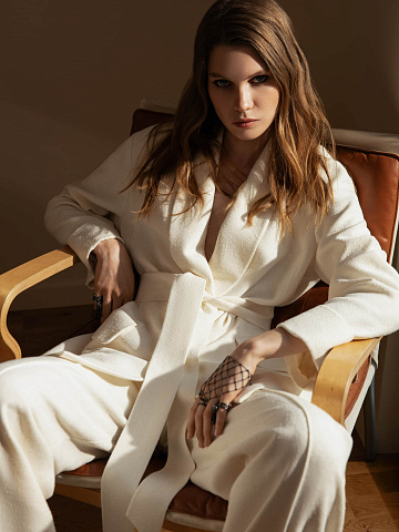 Milk Tweed Two-piece Suit, 2