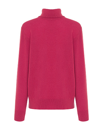 Men's Pink Cashmere Turtleneck Sweater, 1