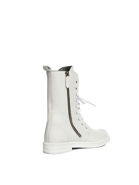 White Leather Army Boots, 3