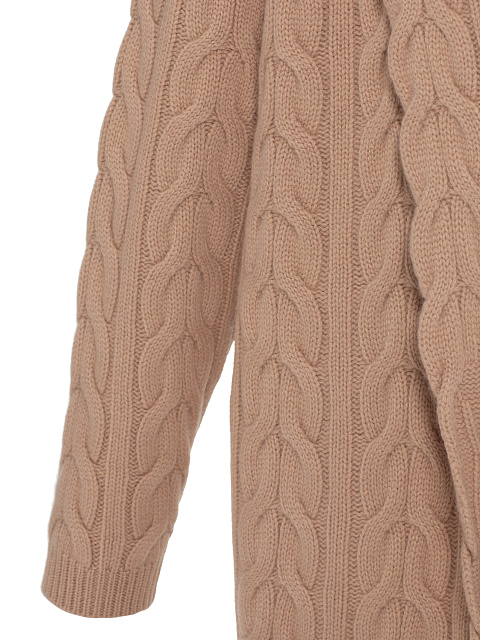 Beige Knitted Cashmere Coat , 3