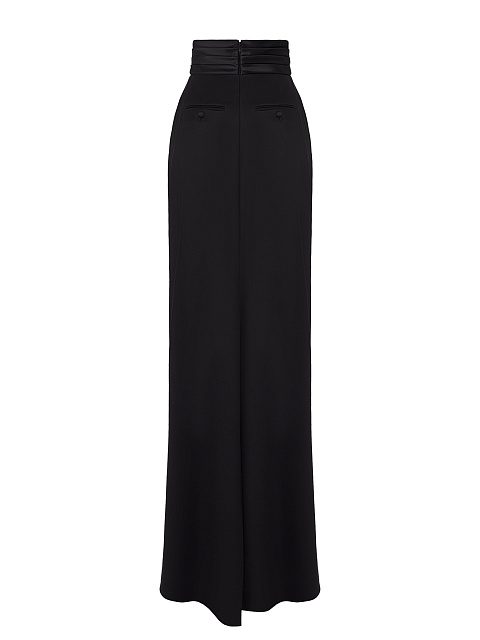 Black maxi skirt with side stripes, 4