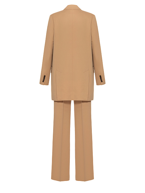 Beige Long Blazer Suit, 3 Beige Long Blazer Suit, 3