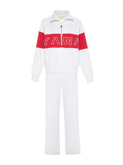 White & Red Embroidered Tracksuit, 1 White & Red Embroidered Tracksuit, 1