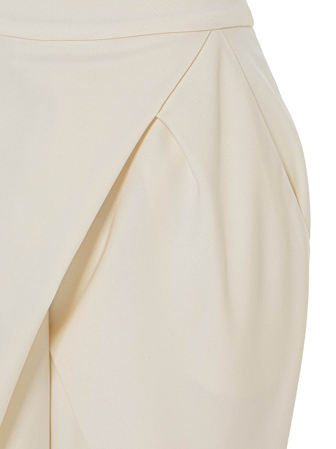 Milk Wool Two-piece Suit With A Cropped Jacket, 5