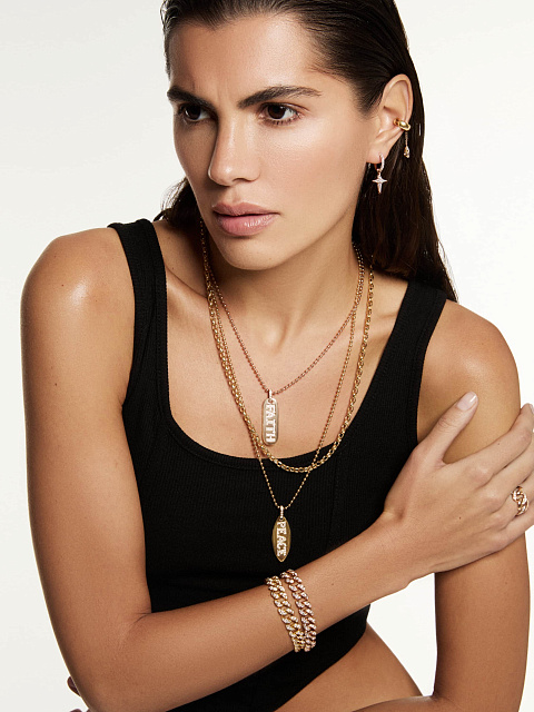 Rose gold ring with diamonds, 4