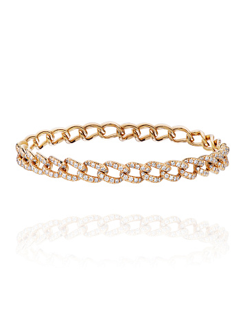 Round Diamond & Gold Bracelet, 1
