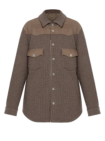 Brown Wool & Astrakhan Fur Lining Jacket, 1