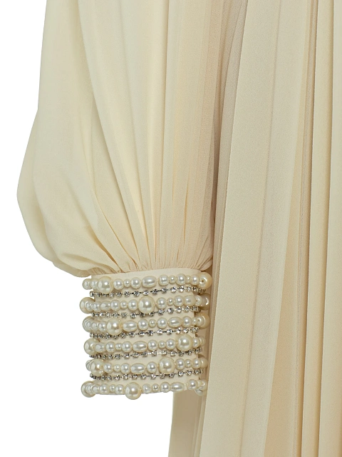 Beige Plisse Chiffon Maxi Dress, 4 Beige Plisse Chiffon Maxi Dress, 4