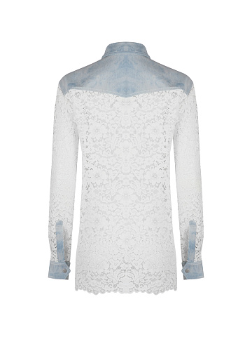 White Lace Denim Shirt, 2