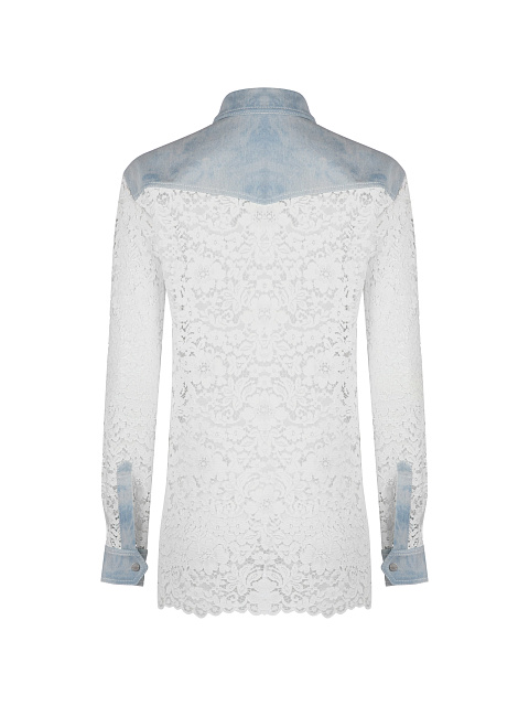 White Lace Denim Shirt, 2