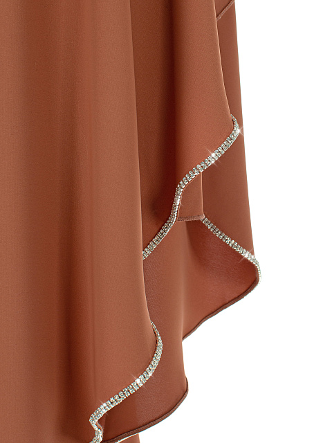 Brown Rhinestones Trimmed One Shoulder Midi Dress, 3 Brown Rhinestones Trimmed One Shoulder Midi Dress, 3