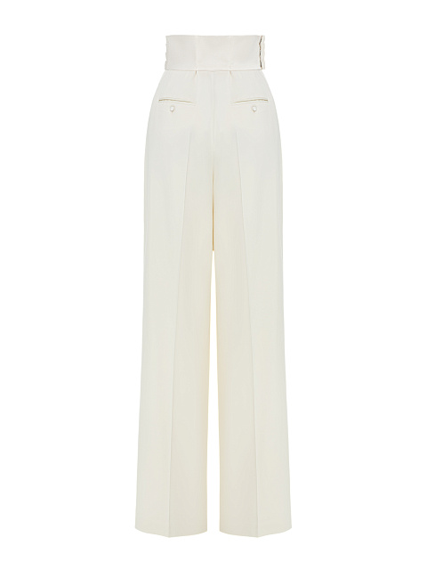 Ivory palazzo trousers, 2