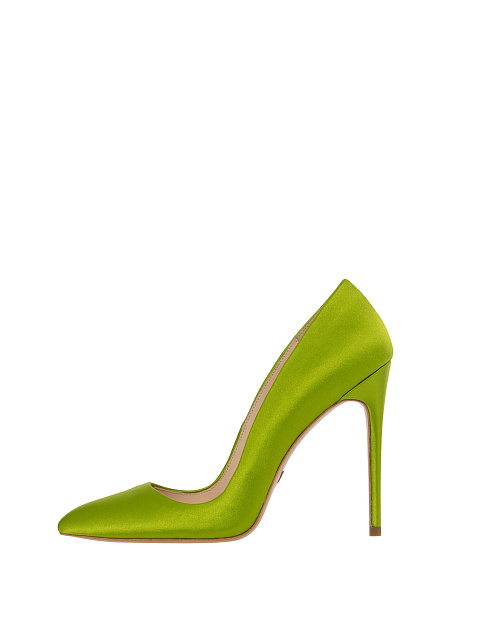 Light Green Silk Pumps, 5