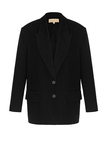 Black Oversized Cotton Jacket, 1