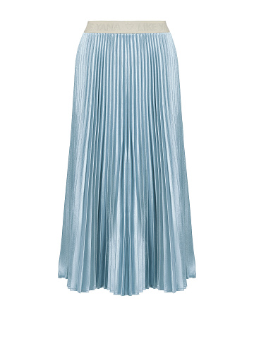 Blue Pleated Midi Skirt, 1