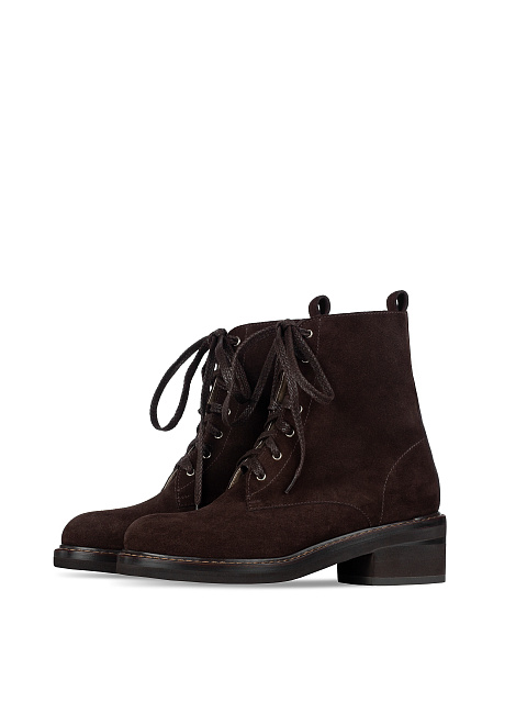 Dark Brown Suede Boots, 1