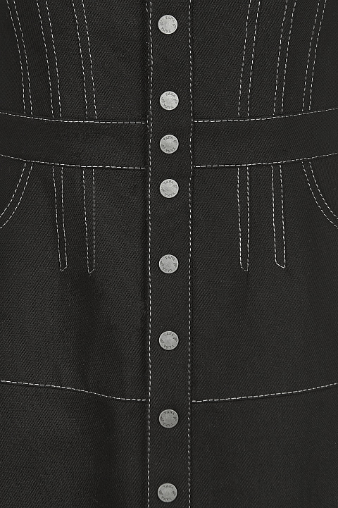 Black Denim Midi Dress, 3 Black Denim Midi Dress, 3