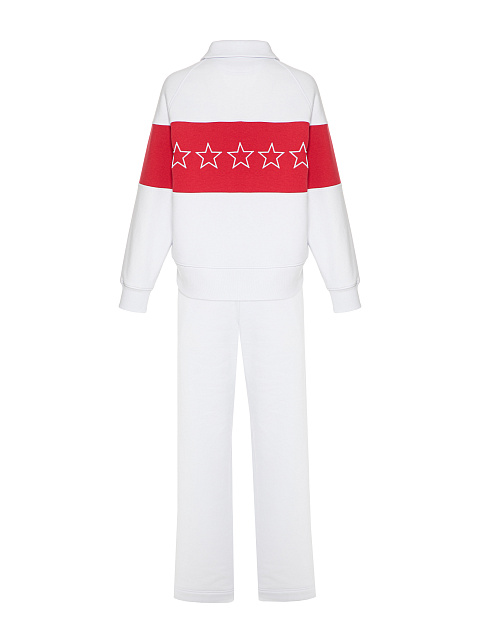 White & Red Embroidered Tracksuit, 3 White & Red Embroidered Tracksuit, 3