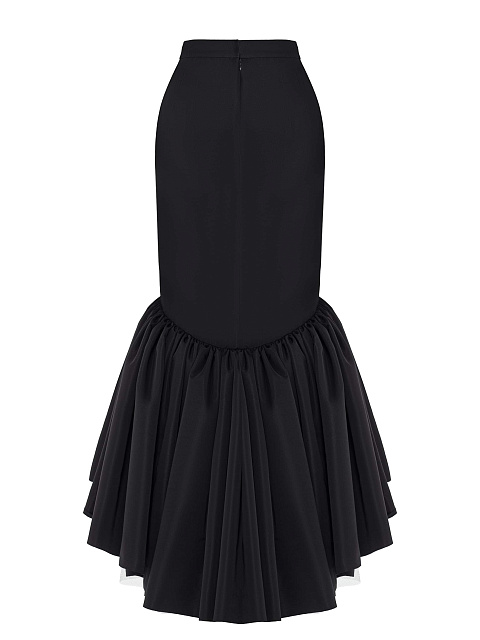 Black maxi taffeta skirt, 2